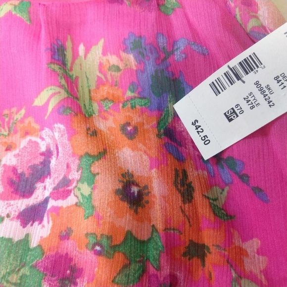 Aeropostale Pink Floral Overlay Skirt S/P - Picture 4 of 8